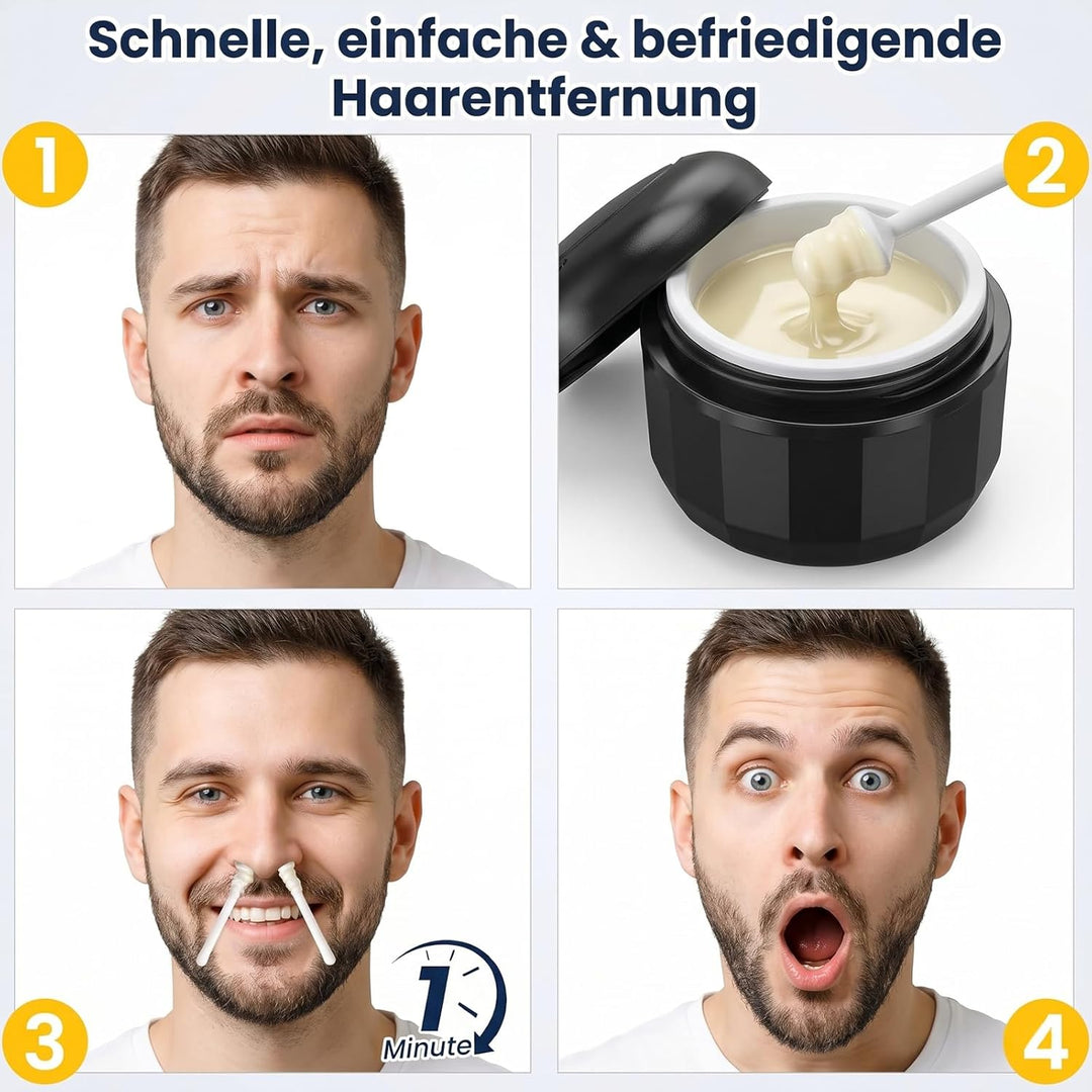Nasenhaarentferner Wachs Set, Nasenhaar Wachs Waxing Set, Nasenwachs Haarentfernung Set für Männer u