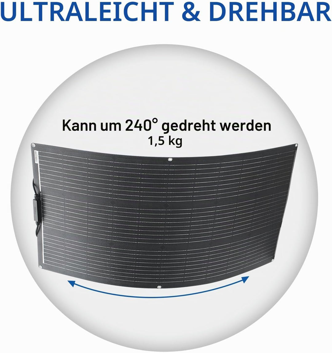 400W SolarPanel ETFE Semi Flexible(4pcs 100W) etfe Mono Solarmodul FüR Gartenhaus, Camping, Wohnmobi
