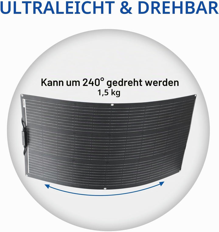 400W SolarPanel ETFE Semi Flexible(4pcs 100W) etfe Mono Solarmodul FüR Gartenhaus, Camping, Wohnmobi