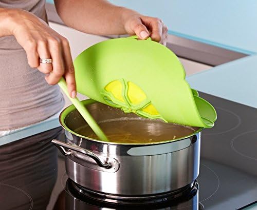 Kochblume L Ø14-24cm | Silikon Überkochschutz | Spritzschutz | Universaldeckel | Premium-Silikon | H