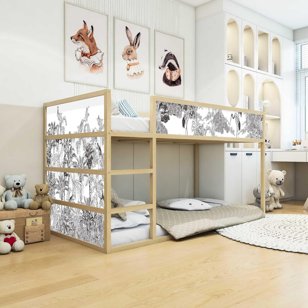 WANDKIND Aufkleber für IKEA KURA Kinderbett Hochbett Klebefolie Möbelfolie Sticker Kinderzimmer Dsch
