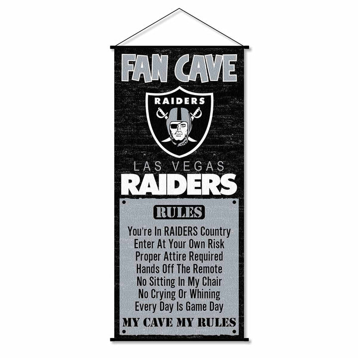 WinCraft Las Vegas Raiders Man Cave Fan Banner Wall Door Scroll