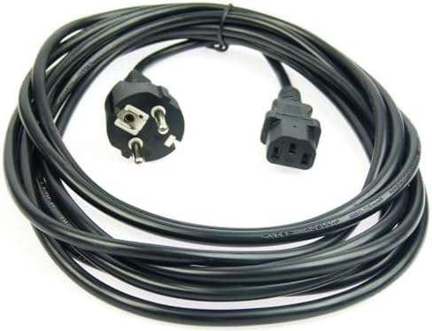 2 Stück Adam Hall 5 m Kaltgerätekabel Netzkabel schwarz 3 x 0,75 mm² CEE 7/7 - C13, K3PKD 0500 5 m K