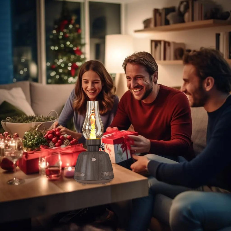 ZONSUSE Retro Kerosin Bluetooth Lautsprecher mit LED Licht,Bluetooth Box mit Nachtlicht,Tragbar Musi
