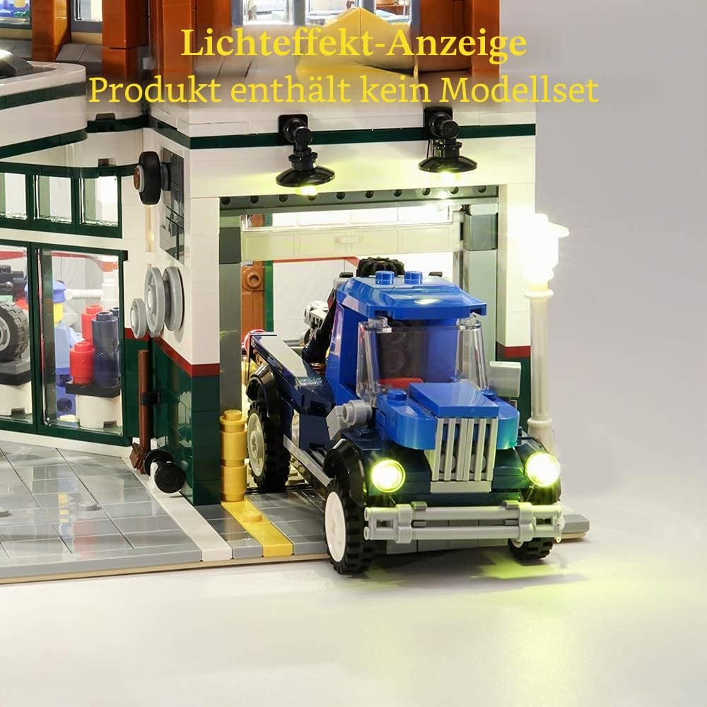 GEAMENT Bausteine Licht-Set für Creator Expert Eckgarage (Corner Garage) Bausteine Modell – kompatib