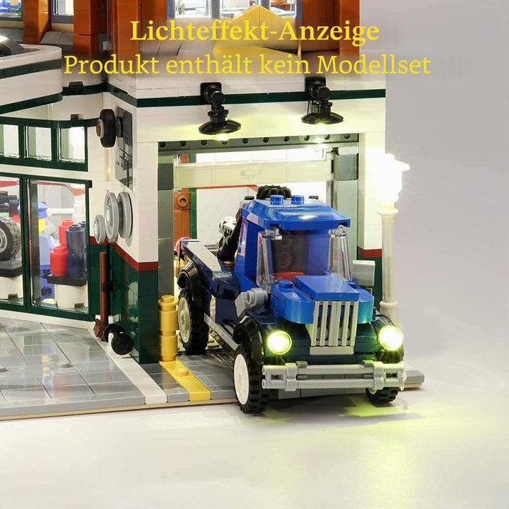 GEAMENT Bausteine Licht-Set für Creator Expert Eckgarage (Corner Garage) Bausteine Modell – kompatib