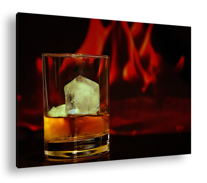 deyoli Glas edlen Whisky Format: 100x70 als Leinwandbild, Motiv fertig gerahmt auf Echtholzrahmen, H