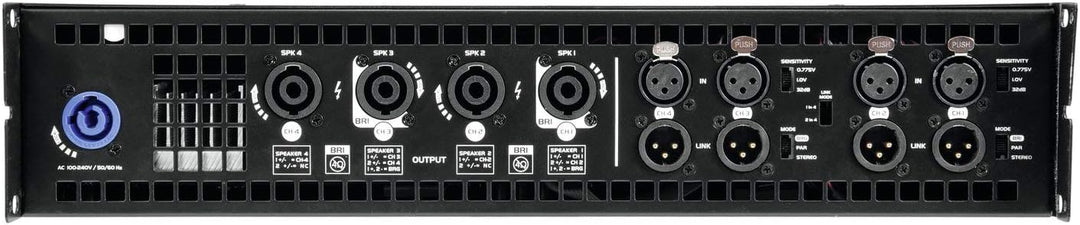 PSSO QDA-4400 4-Kanal-Endstufe | Verstärker mit Schaltnetzteil, 4 x 1100 W / 4 Ohm, 4 x 650 W / 8 Oh