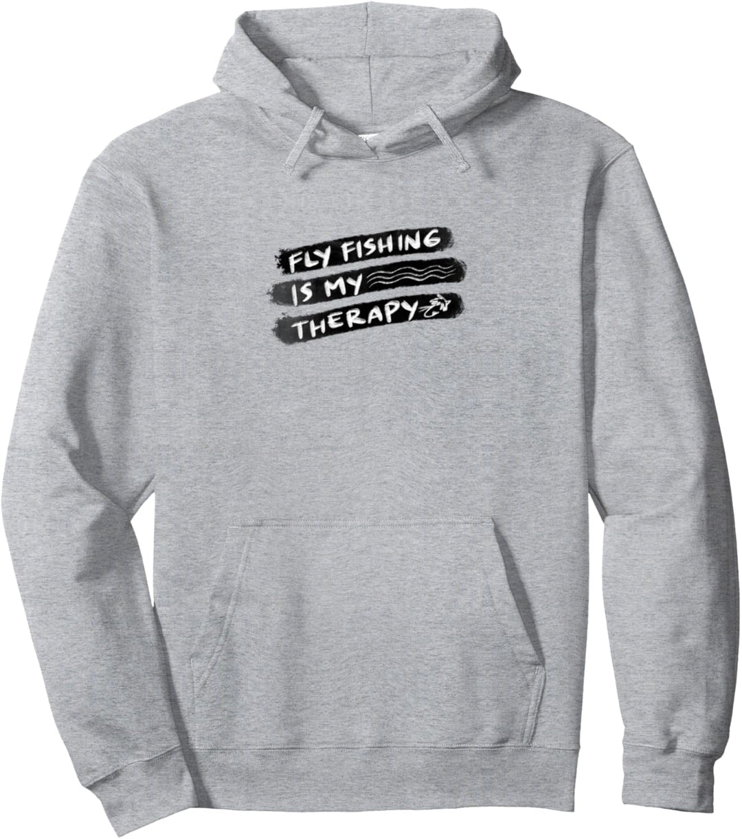Fliegenfischen als Therapie Natur-Wildnis-Fischer Pullover Hoodie
