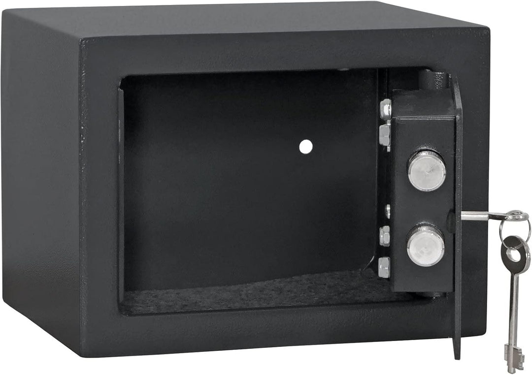 Rottner Möbeltresor Jupiter 1 Stahl Doppelbartschloss 2 Schlüssel anthrazit BxHxT 23x17x17 cm Filzei