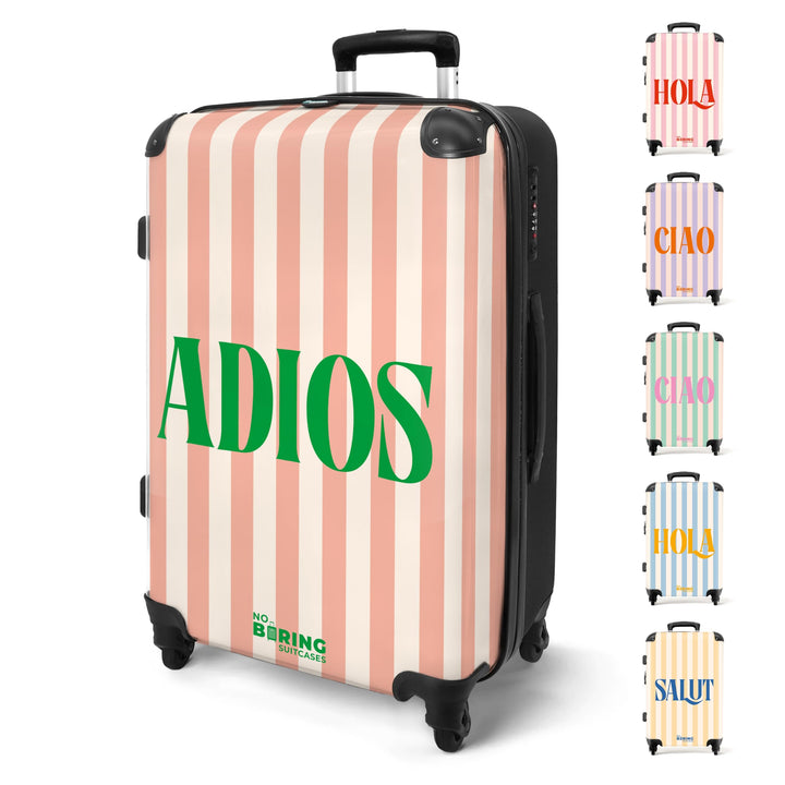 NoBoringSuitcases.com® Reisekoffer 67cm 72L Personalisiert - Grosser Hartschalenkoffer mit Rollen, L