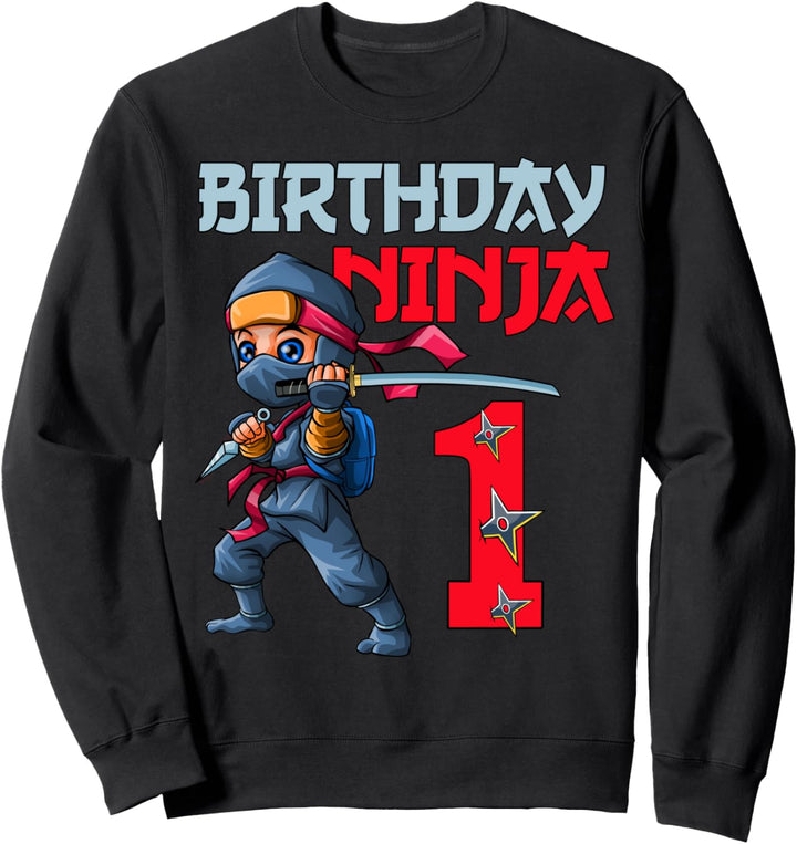 Jungen Geburtstag Ninja ist 1 Jahr alt 1. Geburtstagsgeschen Sweatshirt