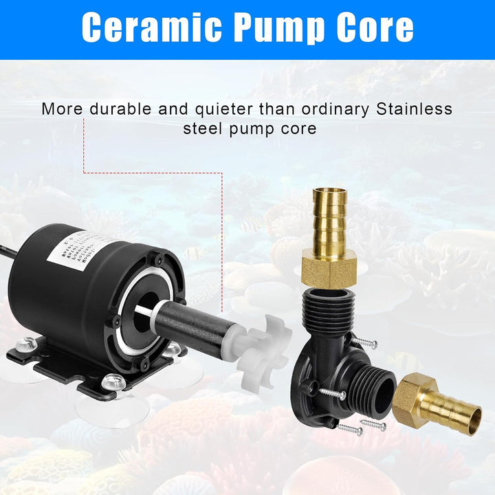 Wasserpumpe Brushless, DC 12V 800L/H Tauchpumpe Pumpe Wasser, 19W Bürstenlosen Unterwasserpumpe, Kle
