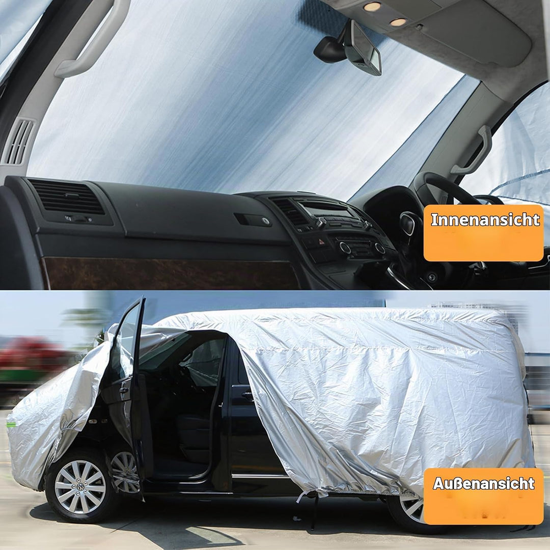 Autoabdeckung Vollgarage Ersatz für VW T4 SWB, 300D Wetterfeste UV-beständige Autoabdeckung Vollgara