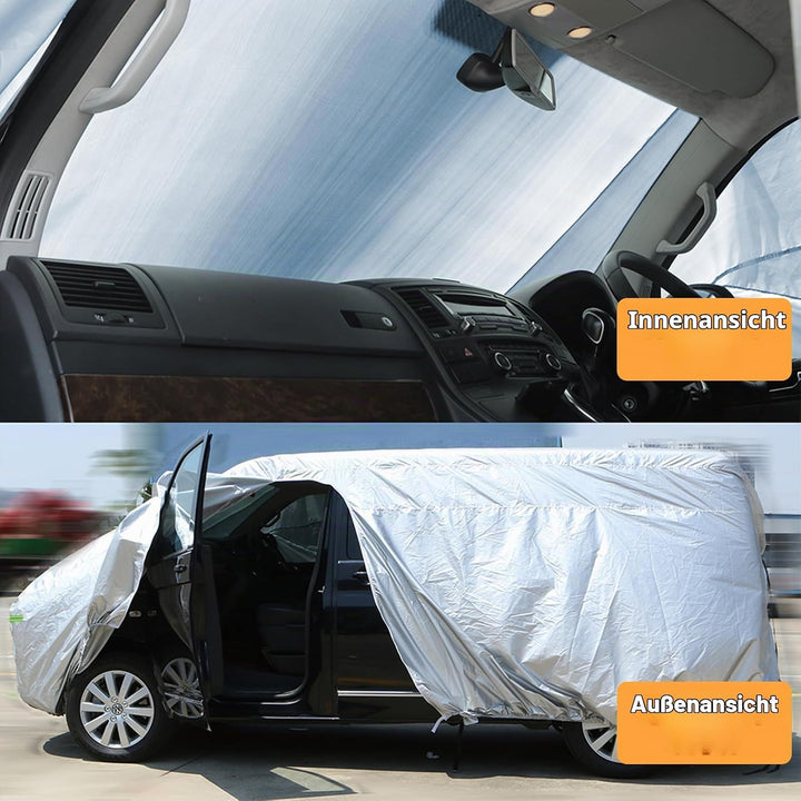 Autoabdeckung Vollgarage Ersatz für VW T4 SWB, 300D Wetterfeste UV-beständige Autoabdeckung Vollgara