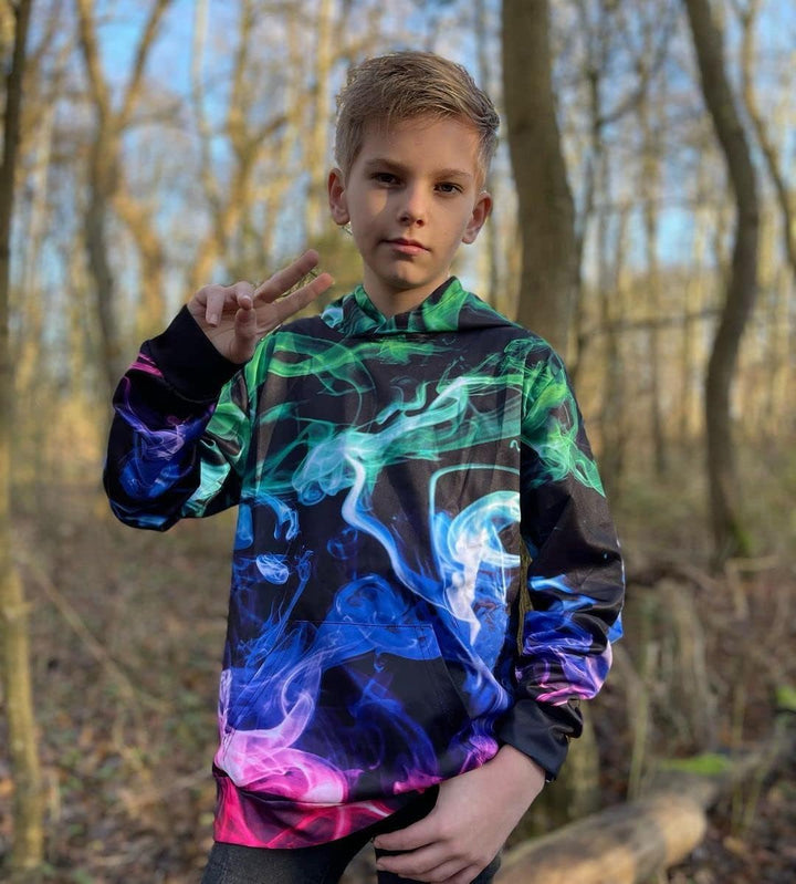 Fanient Kinder Junge Mädchen Hoodies 3D Drucken lebendige Tier Cartoon Grafik Sweatshirt Tasche Pull