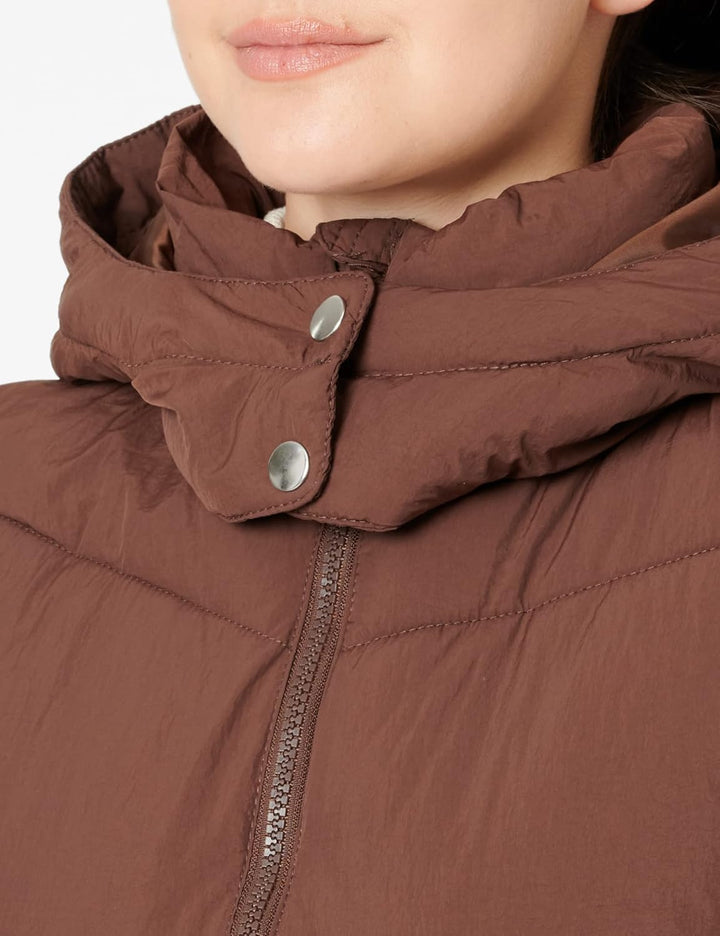 PIECES Damen Pcjamilla Short Puffer Vest Noos Bc XS Chicory Coffee, XS Chicory Coffee