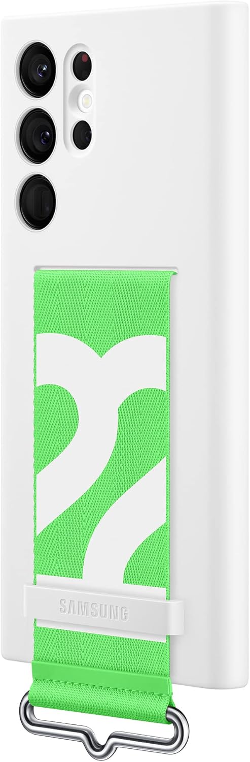 Samsung Silicone Cover Smartphone Cover mit Strap EF-GS908 für Galaxy S22 Ultra, Handy-Hülle, Siliko