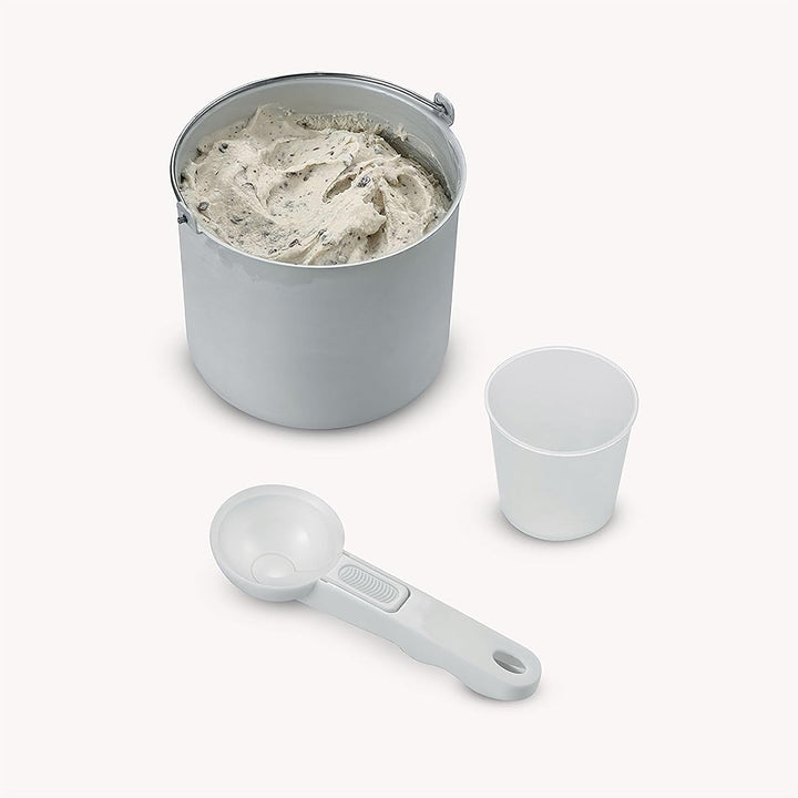 Severin 2-in-1 Eismaschine mit Joghurtfunktion, Inkl. Eisbehälter (2L) und Rezeptbuch, Digitaler Tim