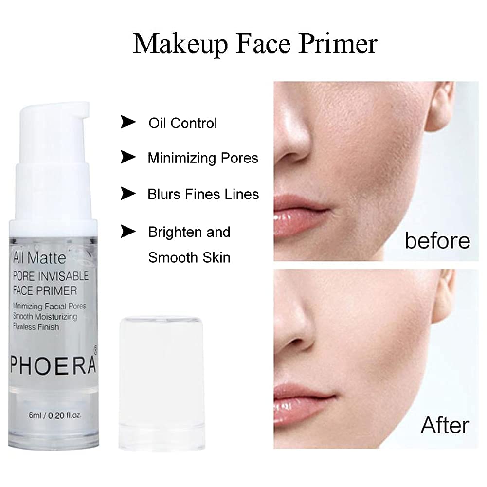 PHOERA Foundation,PHOERA Primer, PHOERA Puder,Concealer Cover Flüssigmatt Full Coverage, Make Up Fou