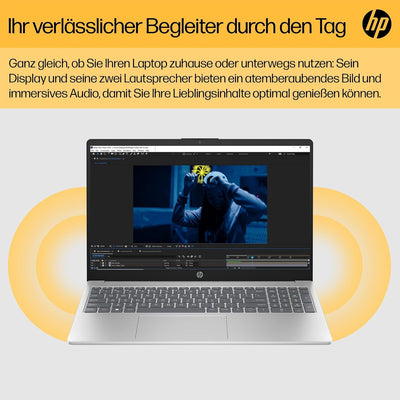 HP Laptop, 15,6" FHD Display, AMD Ryzen 5 7520U, 16 GB DDR5 RAM, 512 GB SSD, AMD Radeon-Grafik, Wind