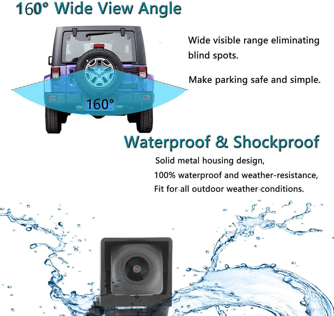 Auto Backup Rückfahrkamera Ersatzreifenhalterung 160° Wide View IP68 Wasserdicht Fit für Wrangler 07