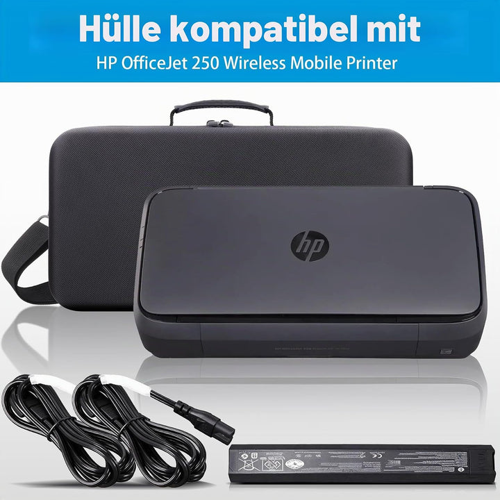 co2CREA Harte reiseschutzhülle Etui Tasche für HP Officejet 250 mobiler Multifunktionsdrucker (Nur H