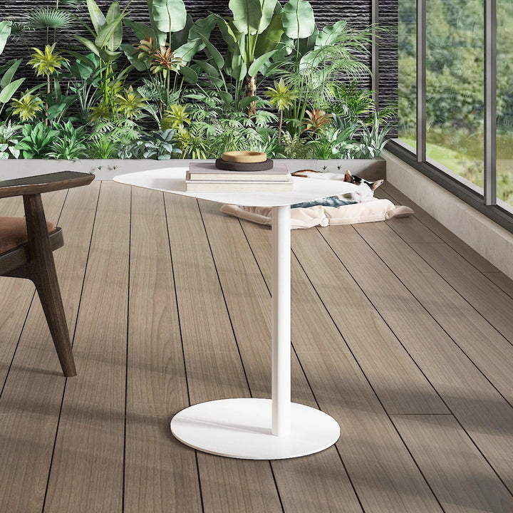[en.casa] Beistelltisch Nastätten Gartentisch Couchtisch mit Metallgestell Sofatisch modernes Design