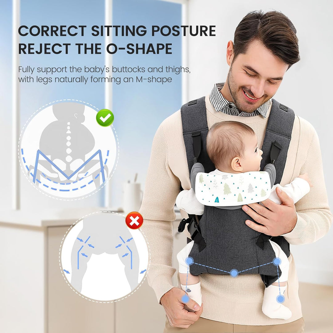 Baby Carrier Klassiker Babytrage für Neugeborene, Bequeme und Leichte Babytrage, mit verstellbarem H