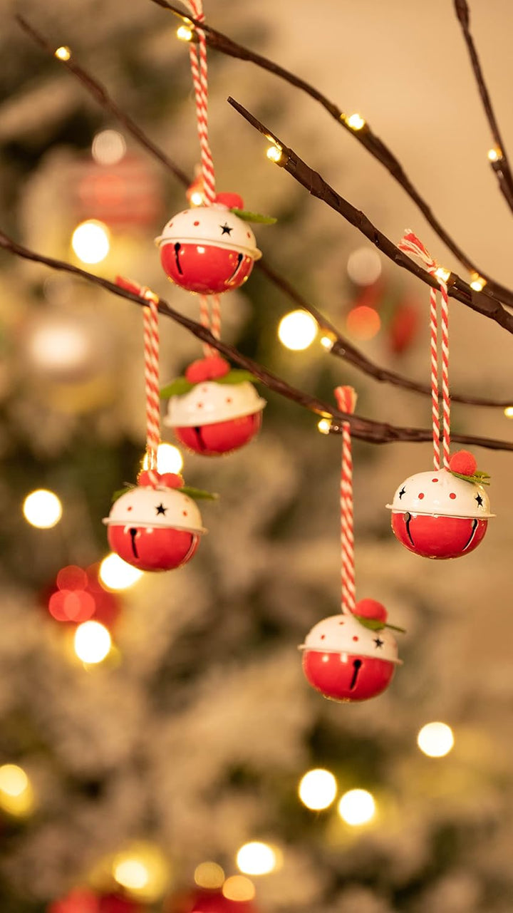 VALERY MADELYN Eisen Glöckchen Weihnachtsanhänger Weihnachtsdeko 12er Set 4.2cm Weihnachtsglocken An