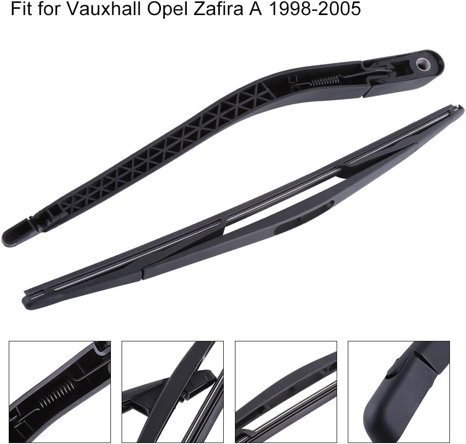 Qiilu Auto hinten Fenster Windschutzscheibe Windschutzscheibe Wischerarm + Klinge für Vauxhall Opel