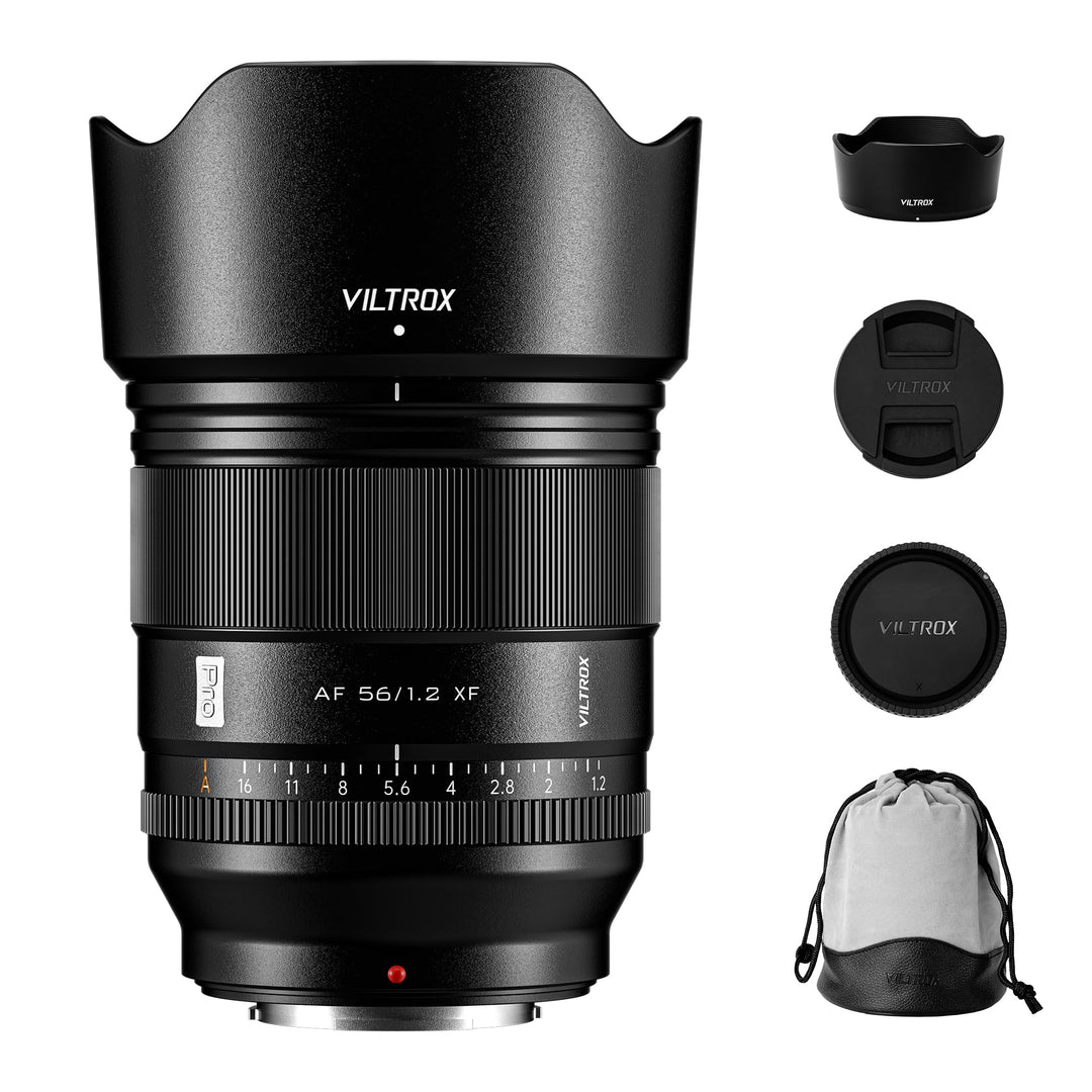 VILTROX AF 56mm F1.2 Pro XF-Objektiv für Fuji X-Mount, 56mm f/1.2 Weitwinkel-Autofokus-APS-C-Prime-O