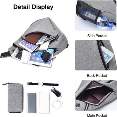 FANDARE Ultraleicht Brusttasche Schultertasche Herren Sling Chest Bag Wasserdicht Umhängetasche mit