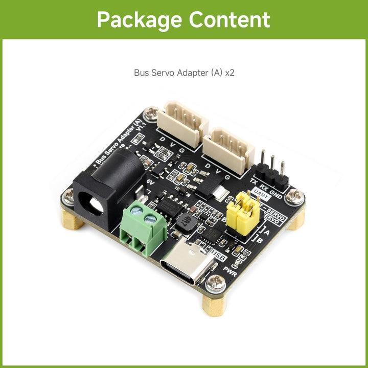 Waveshare 2PCS Serial Bus Servo Driver Board, Integrates Servo Power Supply & Control Circuit, Appli