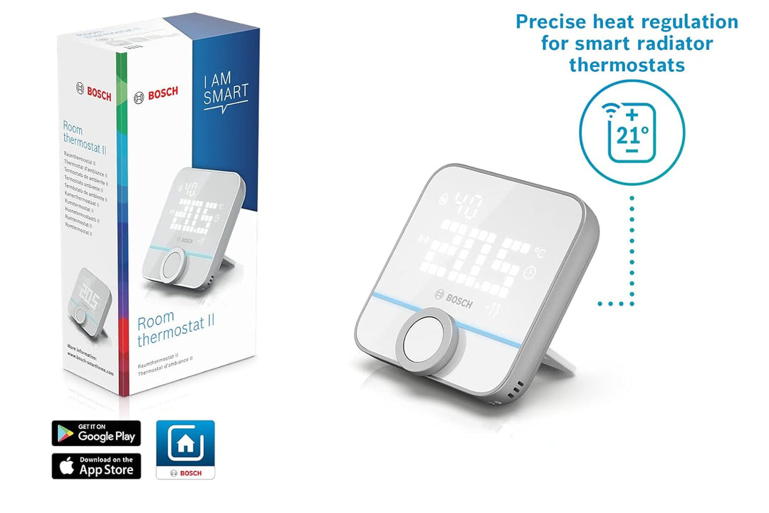 Bosch Smart Home Raumthermostat II zur Steuerung smarter Heizkörperthermostate, Raumthermostat II
