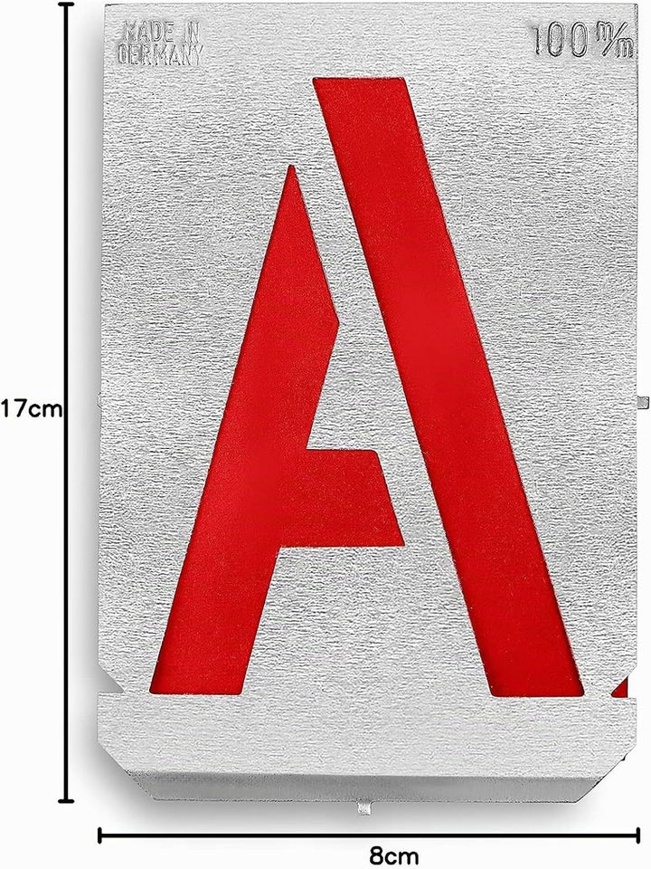 GRAVUREM Signierschablonen A-Z - Buchstabensatz 100 mm, 100 mm
