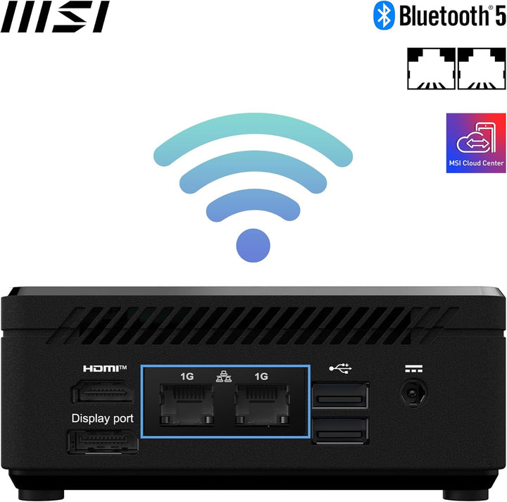 MSI Cubi N ADL-006DE Mini-PC, Intel Prozessor N200, 4GB DDR4, 128GB M.2 SSD, 1x USB 3.2 Gen 2 Type C