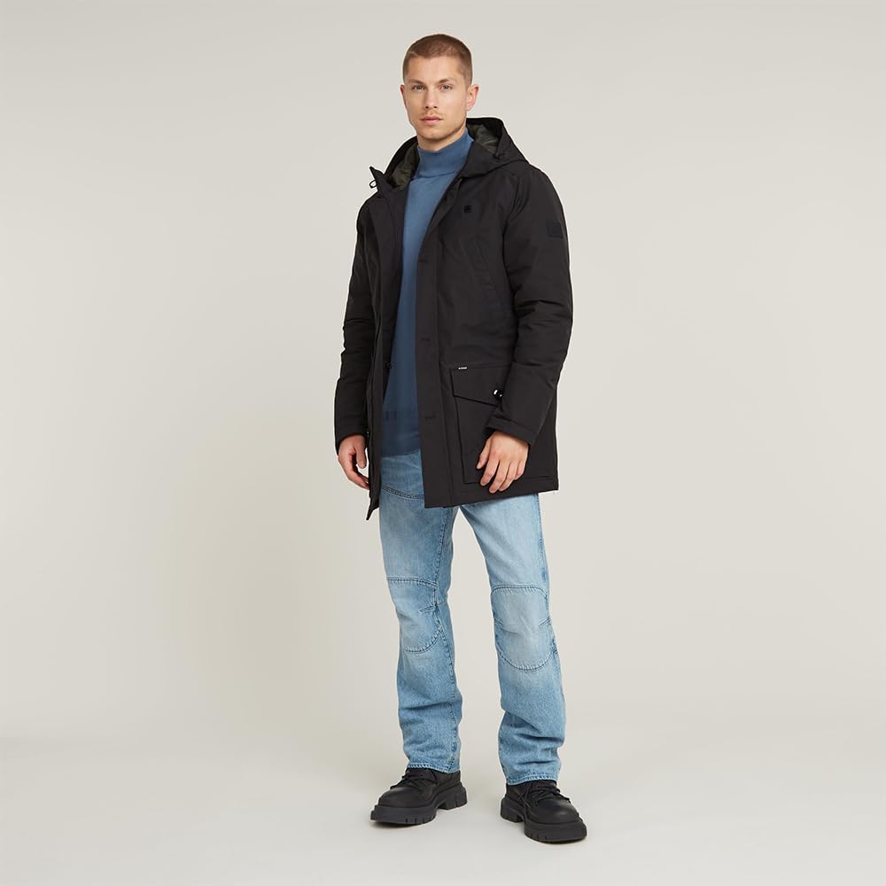 G-STAR RAW Herren Vodan Padded Hooded Parka Jackets L Schwarz (dk black D26402-D908-6484), L Schwarz