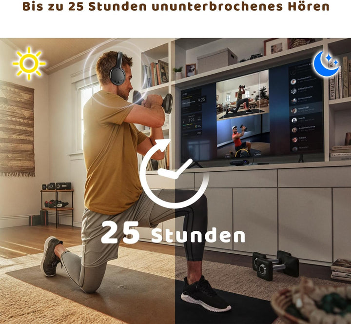 Holdsound Kopfhörer für Fernseher,TV Kopfhörer Kabellos für Senioren mit USB Verlängerungskabel Send