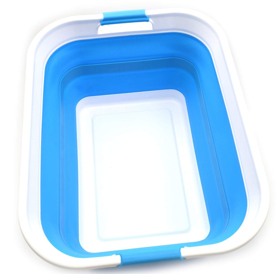 SAMMART 42L Zusammenklappbarer Wäschekorb aus Kunststoff - Zusammenklappbarer Aufbewahrungsbehälter/