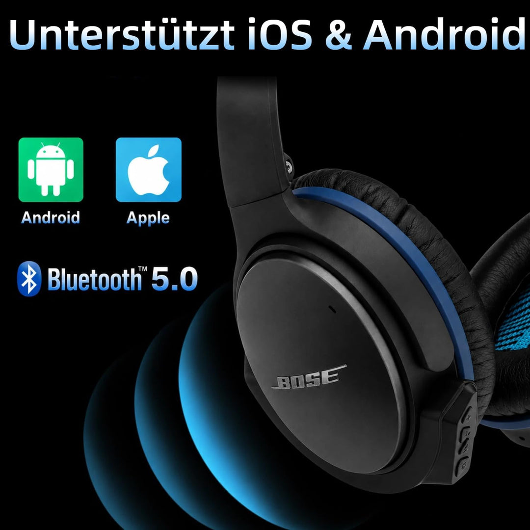 YOCOWOCO Drahtloser Bluetooth 5.0 Adapter für Bose QuietComfort QC25 Kopfhörer, aptX/MIC/Lautstärker