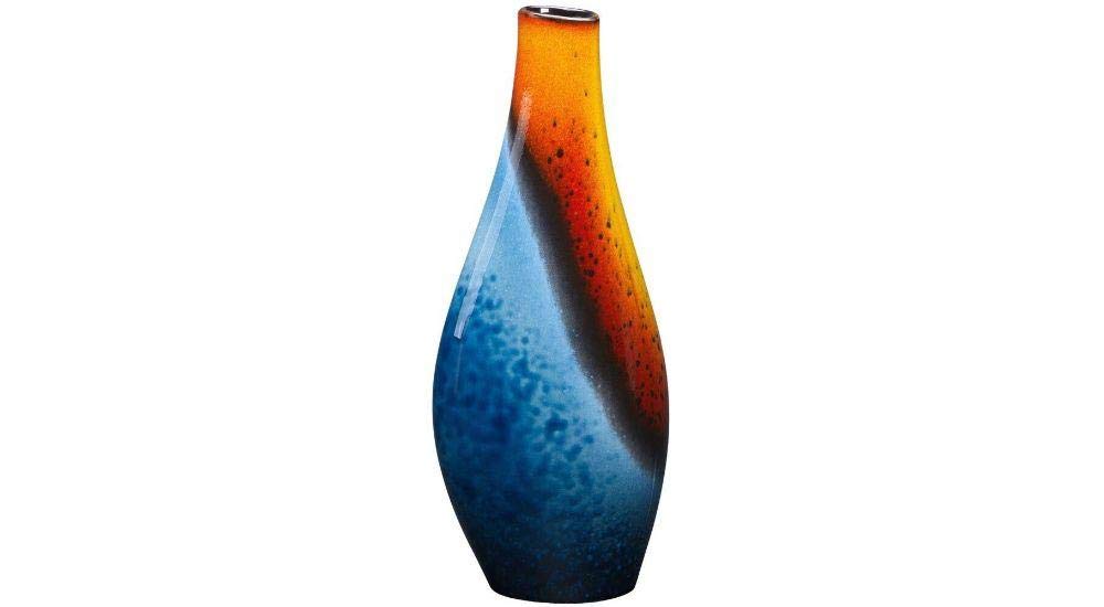 Poole Pottery Asymmetrische Vase mit Drehverschluss Mehrfarbig, Mehrfarbig