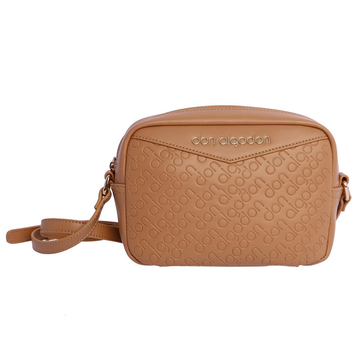 DON ALGODON Damen Lula Umhängetaschen, 21(ancho) x 8(Fondo) x 15(Alto) cm Beige, Beige