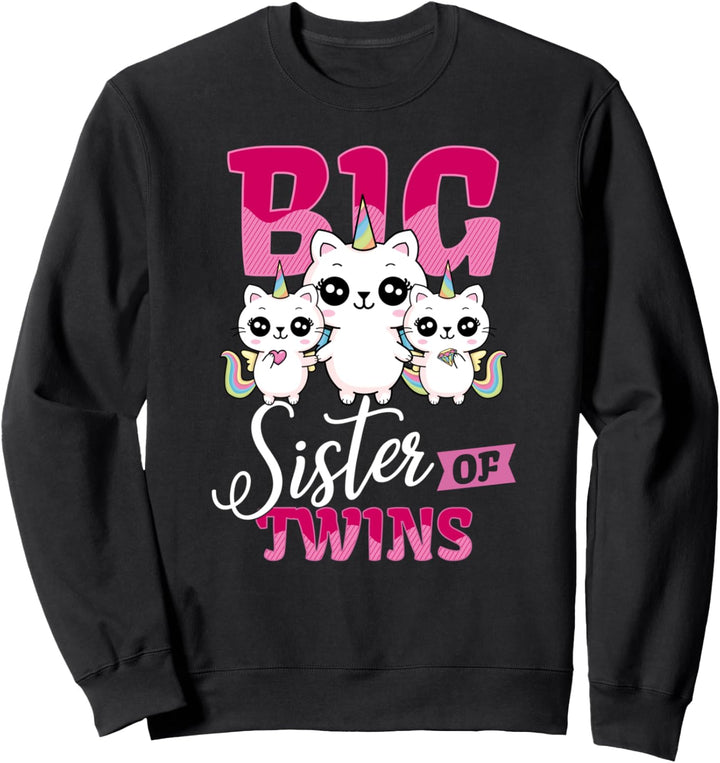 Grosse Schwester von Zwillingen - Einhorn Mädchen Geschenk Sweatshirt