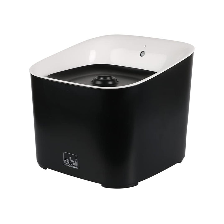Ebi, Wasserbrunnen Manoa, 3 l, 20,5 x 20,5 x 18 cm, Schwarz/Weiss, Wasserflasche, Schwarz/Weiss, Hun