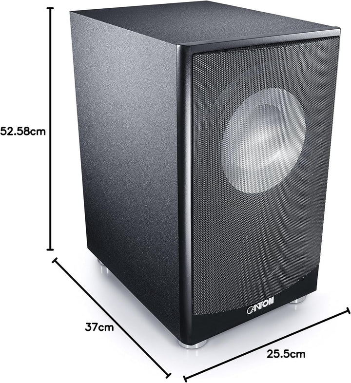 Canton AS 85.2 SC aktiver Subwoofer 200/250 Watt, schwarz, schwarz