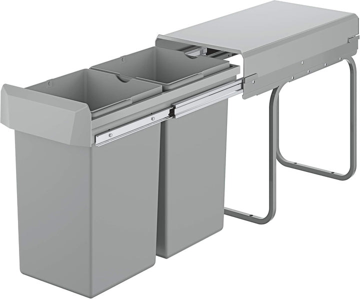 GROHE Blue Accessoires | Mülltrennsystem - Trennung 2-fach, 2 x 15 l | grau | 40855000 Trennung 2-fa