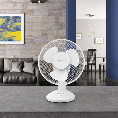 Clatronic Ventilator für Tisch / Tischventilator VL 3601; Mini-Fan für Schlafzimmer, Büro, Wohnmobil