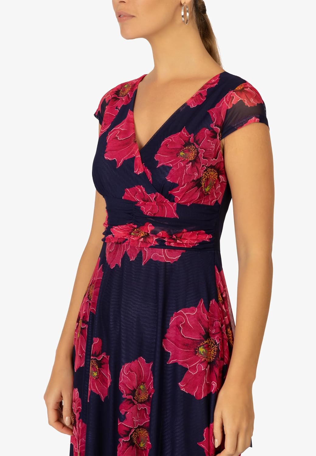 Mint & Mia Damen Schönes Kleid Dress 34 Navy-rot, 34 Navy-rot
