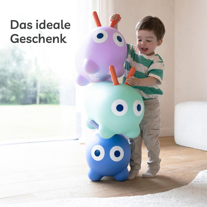 Quut – Skippi-Sprungtier – Aufblasbares Hüpfspielzeug – drinnen und draussen – Pumpe inklusive – 35